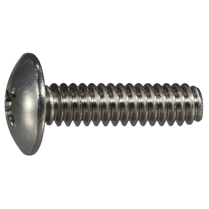 10-24 x 3/4″ 18-8 Stainless Steel Coarse Thread Phillips Truss Head Machine Screws