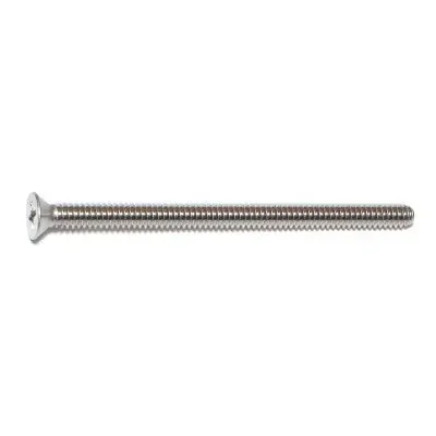 10-24 x 3″ 18-8 Stainless Steel Coarse Thread Phillips Flat Head Machine Screws