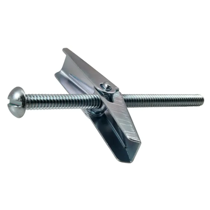 10-24 x 3″ Zinc Plated Steel Coarse Thread Slotten Round Toggle Bolts