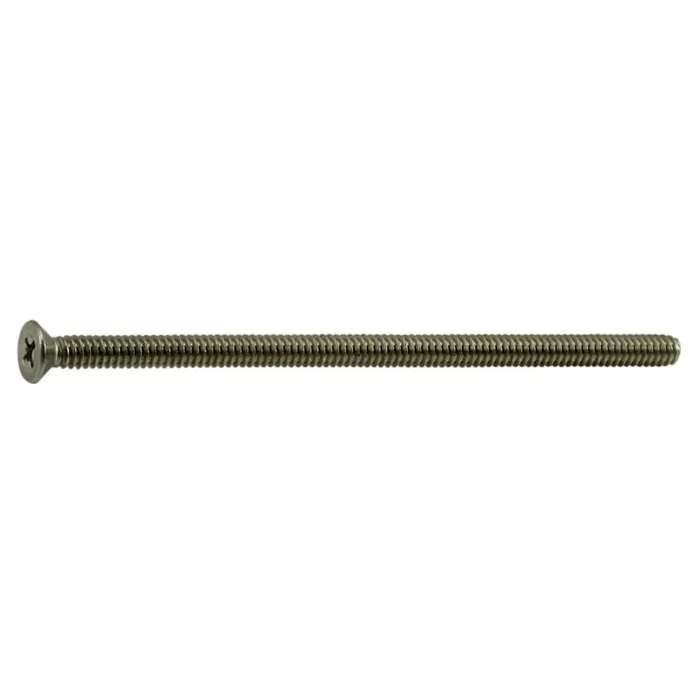 10-24 x 4″ 18-8 Stainless Steel Coarse Thread Phillips Flat Head Machine Screws
