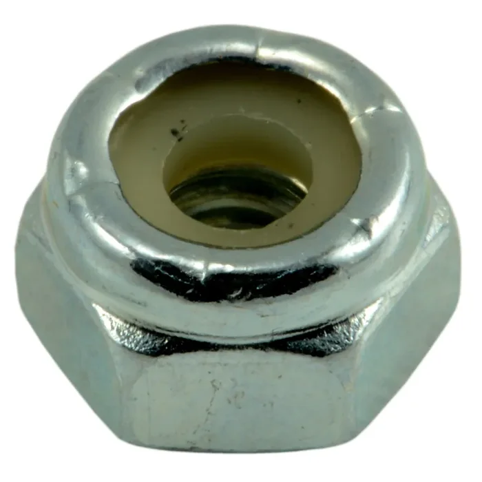 10-24 Zinc Plated Grade 2 Steel Coarse Thread Nylon Insert Lock Nuts