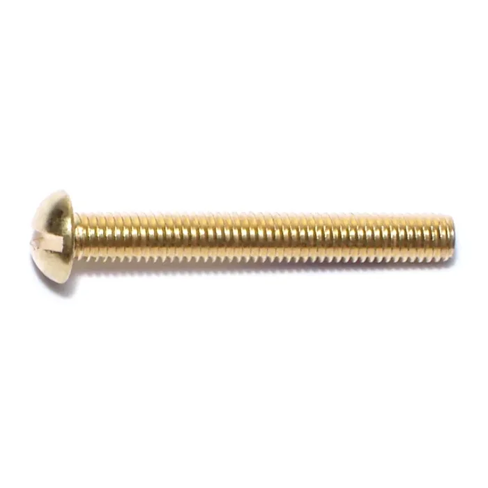 10-32 x 1-1/2″ Brass Fine Thread Slotted Round Head Machine Screws