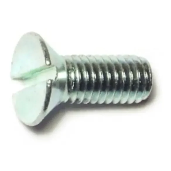 10-32 x 1/2″ Zinc Plated Steel Fine Thread Slotted Flat Head Machine Screws