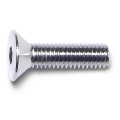 10-32 x 3/4″ Chrome Plated Grade 8 Steel Fine Thread Flat Head Socket Cap Screws