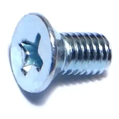 10-32 x 3/8″ Zinc Plated Steel Fine Thread Phillips Flat Head Machine Screws