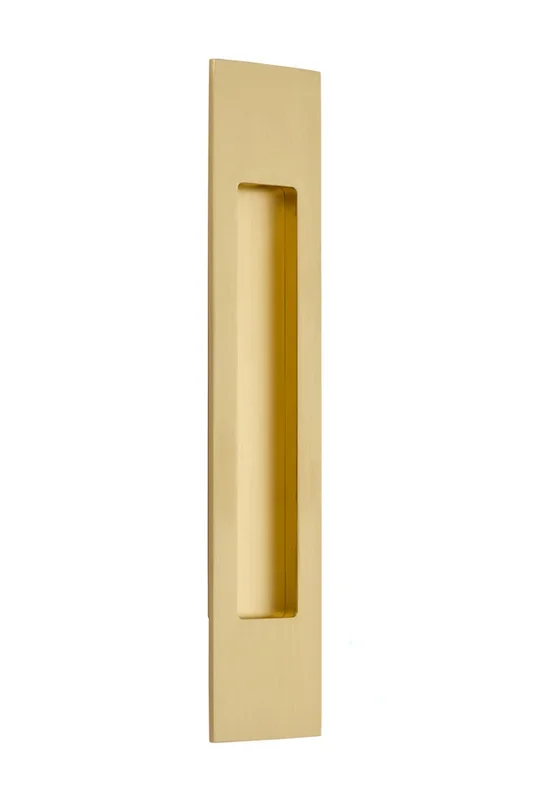 10″ Modern Rectangular Flush Pull Satin Brass Finish by Emtek