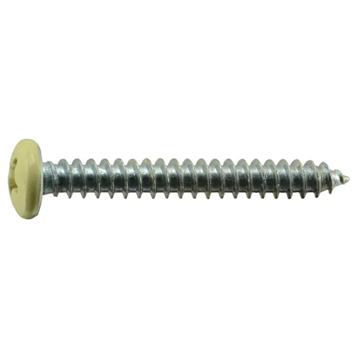 10 x 1-1/2″ Beige Painted Steel Phillips Pan Head Sheet Metal Screws