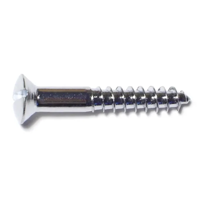 10 x 1-1/4″ Brass Slotted Oval Head Wood Screws