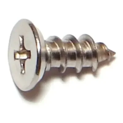 10 x 1/2″ 18-8 Stainless Steel Phillips Flat Head Sheet Metal Screws