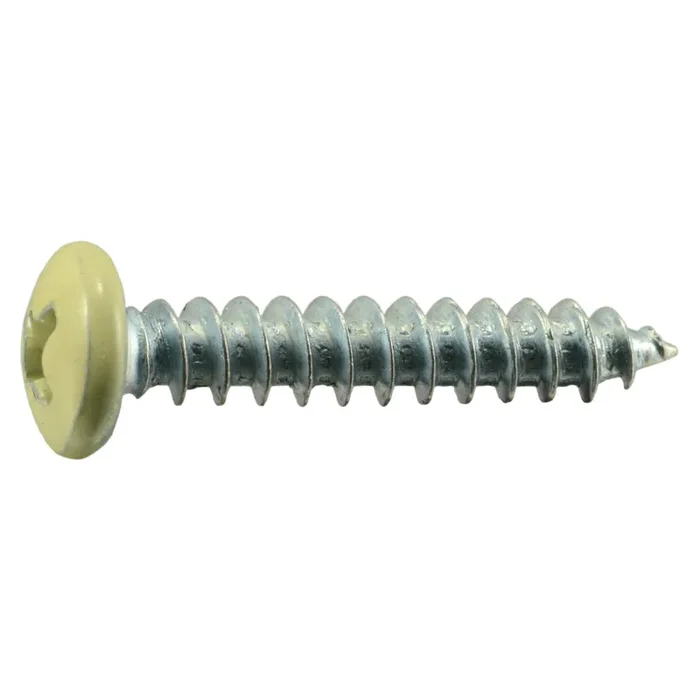 10 x 1″ Beige Painted Steel Phillips Pan Head Sheet Metal Screws