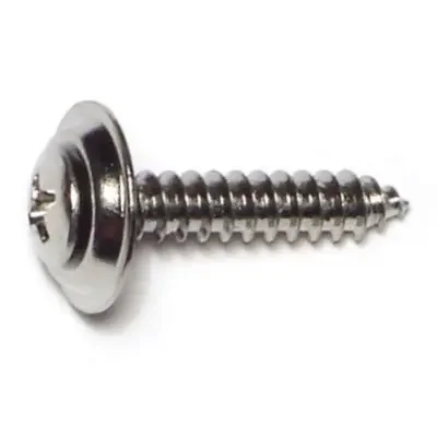 10 x 1″ Steel Phillips Oval Trim Washer Head Sheet Metal Screws