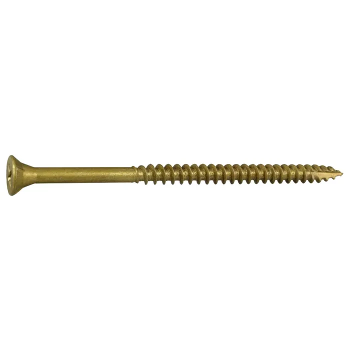 10 x 3-1/2″ Tan Ruspert Coated Steel Phillips Bugle Head Deck Screws