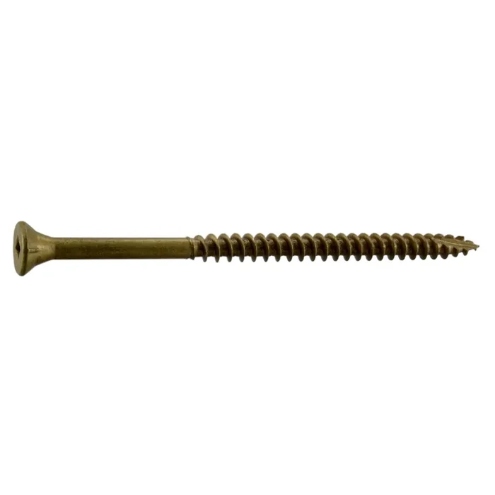 10 x 3-1/2″ Tan Ruspert Coated Steel Square Drive Bugle Head Deck Screws