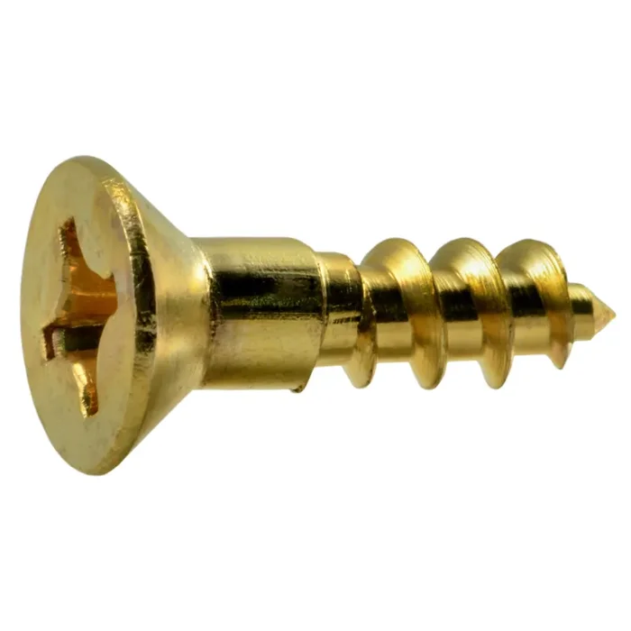 10 x 3/4″ Brass Phillips Flat Head Wood Screws