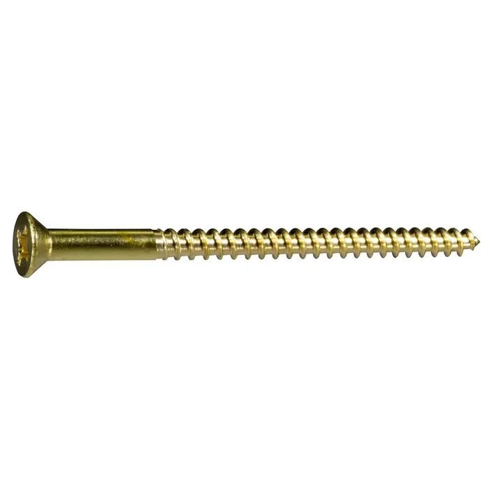 10 x 3″ Brass Phillips Flat Head Wood Screws