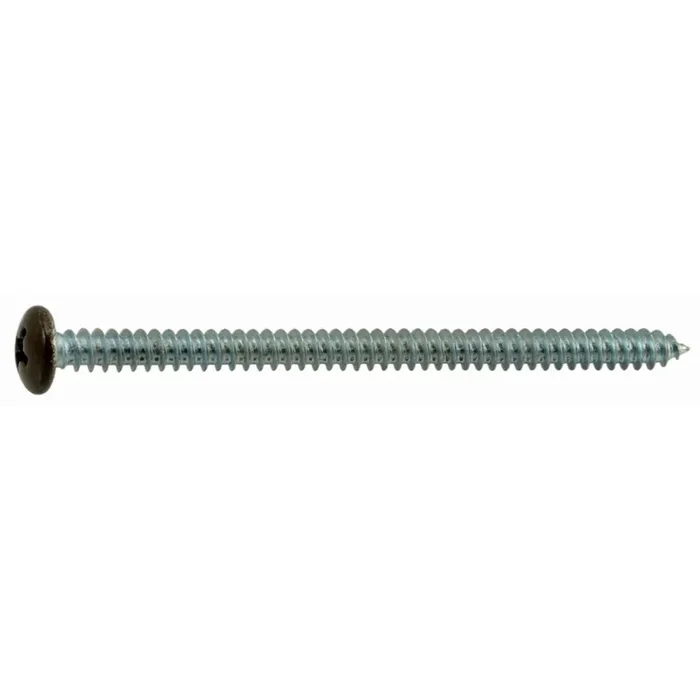 10 x 3″ Brown Painted Steel Phillips Pan Head Sheet Metal Screws