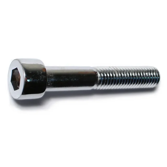 10mm-1.5 x 60mm Chrome Plated Class 12.9 Steel Coarse Thread Knurled Head Hex Socket Cap Screws