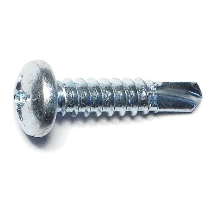 12-14 x 1″ Zinc Plated Steel Phillips Pan Head Self-Drilling Screws