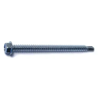 12-14 x 3″ Zinc Plated Steel Hex Washer Head Self-Drilling Screws