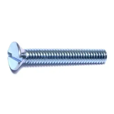 12-24 x 1-1/2″ Zinc Plated Steel Coarse Thread Slotted Flat Head Machine Screws