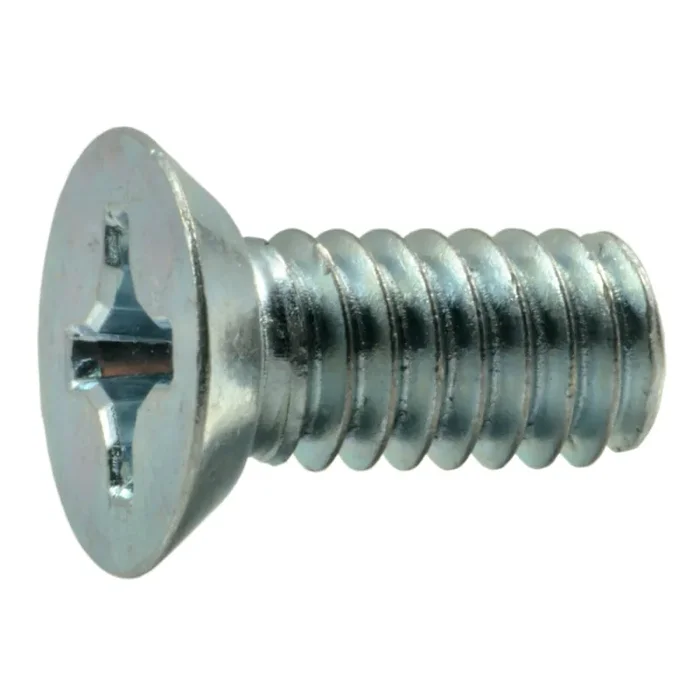 12-24 x 1/2″ Zinc Plated Steel Coarse Thread Phillips Flat Undercut Head Machine Screws