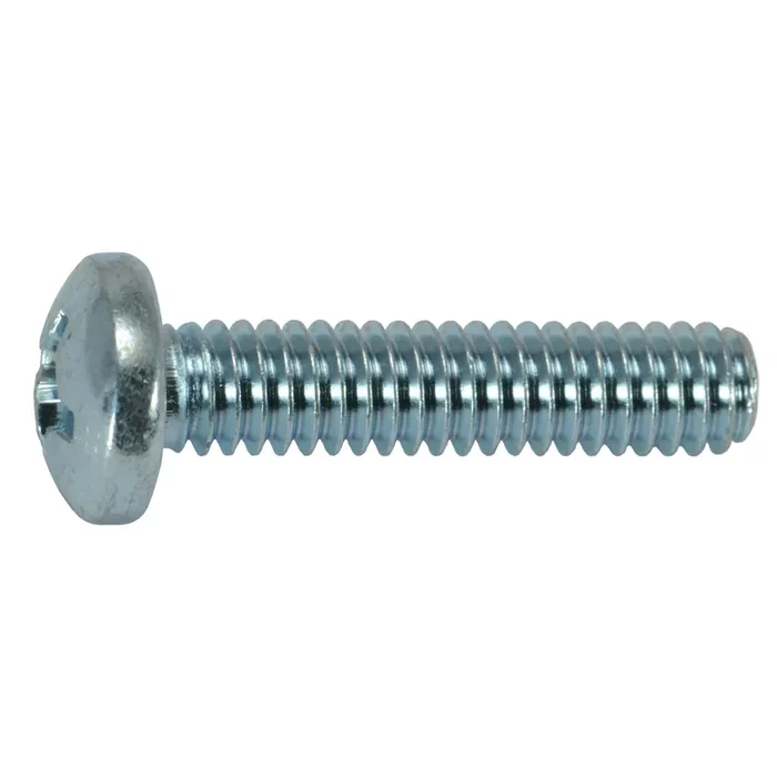 12-24 x 1″ Zinc Plated Steel Coarse Thread Phillips Pan Head Machine Screws