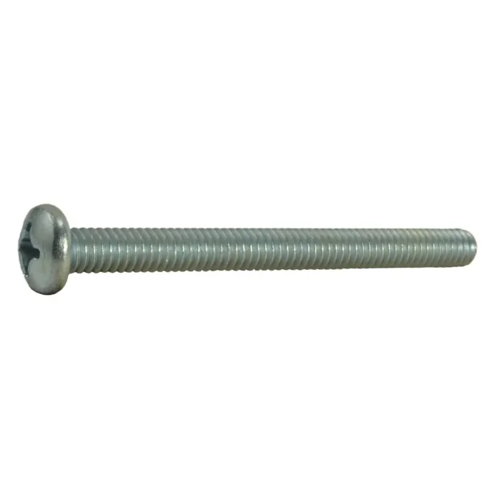 12-24 x 2-1/2″ Zinc Plated Steel Coarse Thread Phillips Pan Head Machine Screws