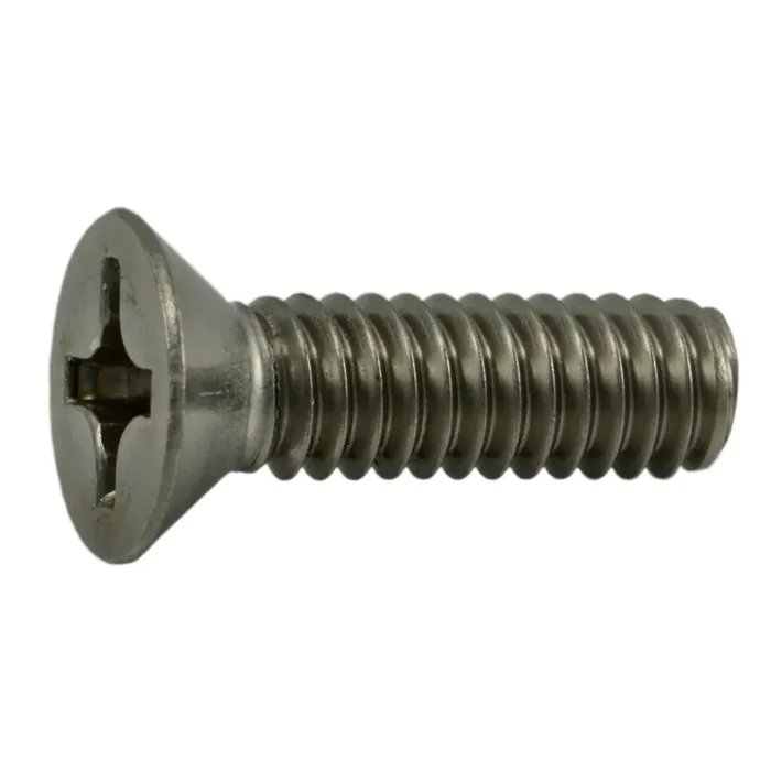 12-24 x 3/4″ 18-8 Stainless Steel Coarse Thread Phillips Flat Head Machine Screws