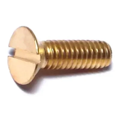 12-24 x 3/4″ Brass Coarse Thread Slotted Flat Head Machine Screws