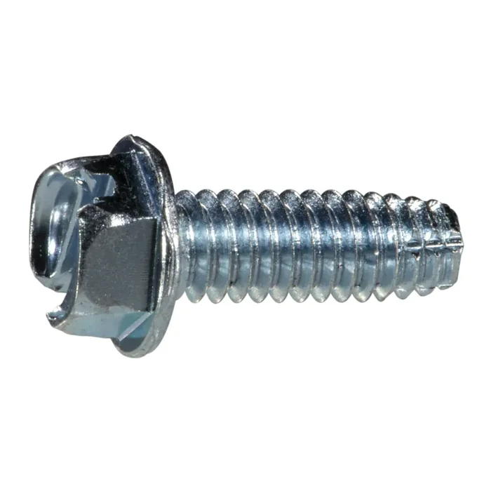 12-24 x 5/8″ Zinc Plated Steel Coarse Thread Hex Washer Head Type F Sheet Metal Screws