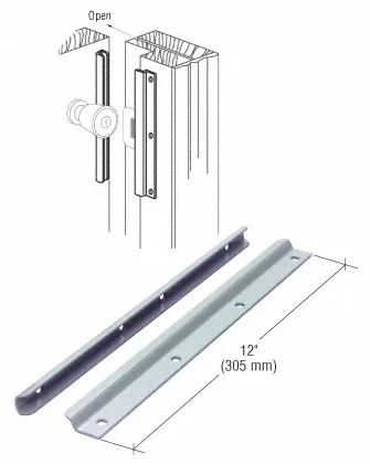 12″ Gray Latch Guard by C.R. Laurence – Durable Door Hardware
