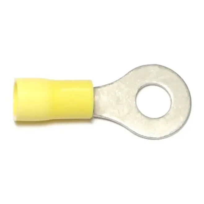 12 WG to 10 WG x 1/4″ Insulated Ring Terminals