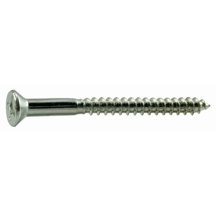 12 x 2-1/2″ Zinc Plated Steel Phillips Flat Head Wood Screws