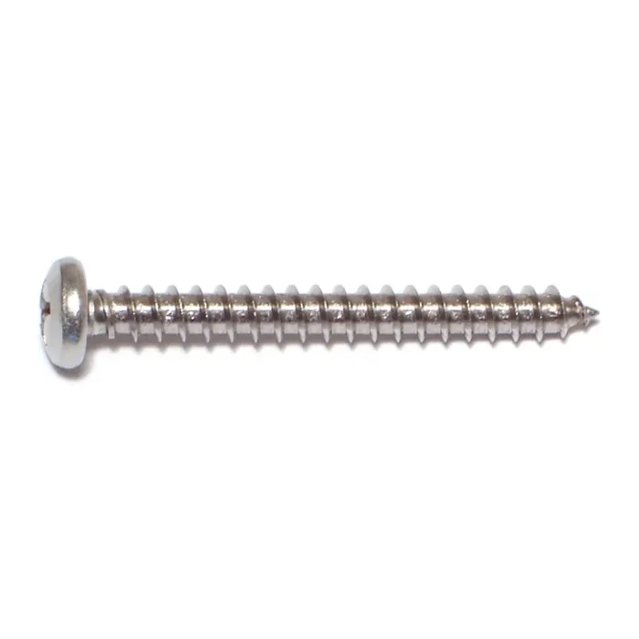 12 x 2″ 18-8 Stainless Steel Phillips Pan Head Sheet Metal Screws