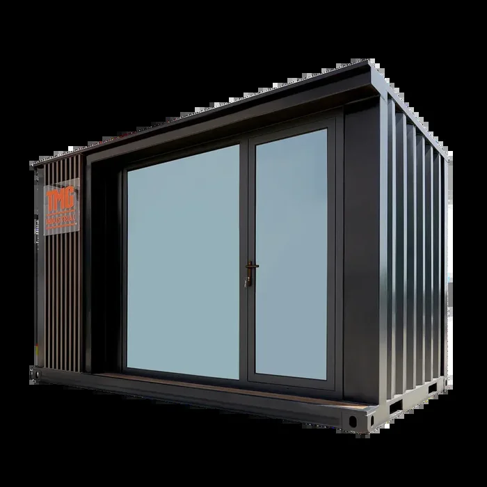 13’ Custom Built Steel Container Office, 90 Sq-Ft Working Area, Super Heavy-Duty Galvanized Frame, High-Density Foam Insulation, TMG-SCO13