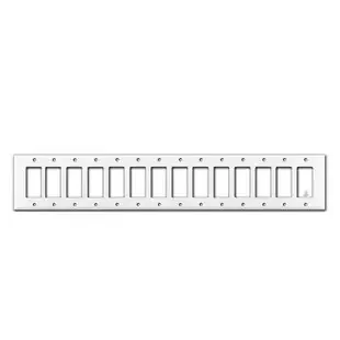 14-Gang Decora GFCI Rocker Switch Wall Plate – White