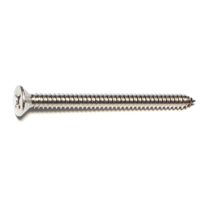 14 x 3″ 18-8 Stainless Steel Phillips Flat Head Sheet Metal Screws