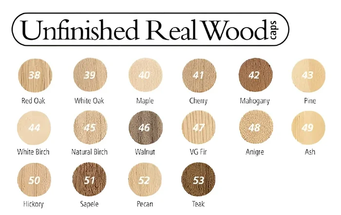 14mm Unfinished Wood Adh Cap ALDER – FASTCAP Cabinet Hardware