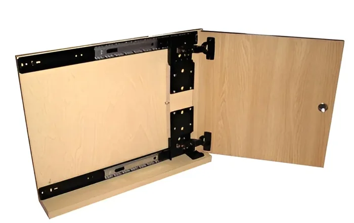 16in Pocket Sl For 1-1/4in Door BLK by KNAPE & VOGT