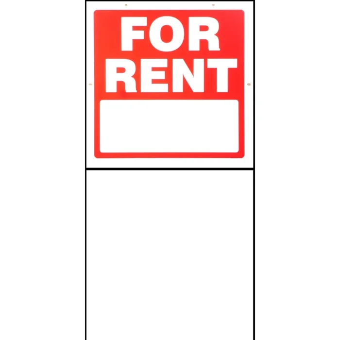 17″ x 17″ Styrene Plastic “For Rent” Signs