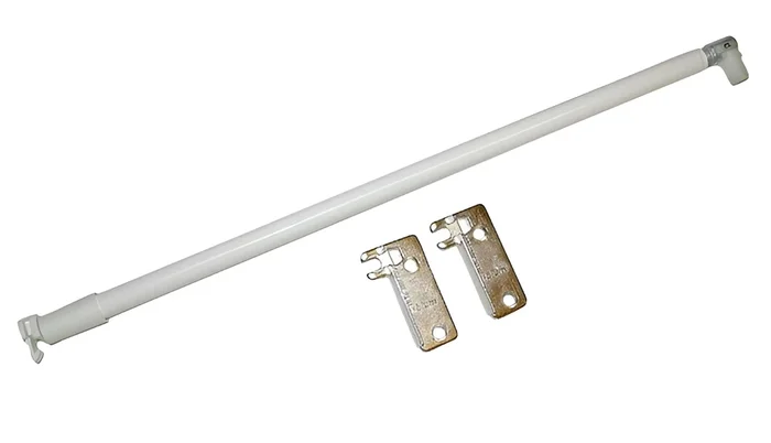 18″ Gallery Rod Set with Rear Bracket – White by BLUM