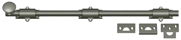 18″ Surface Bolt Heavy Duty Antique Nickel Finish – Deltana