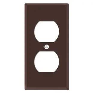 2.25″ Slim Outlet Wall Plate – Brown