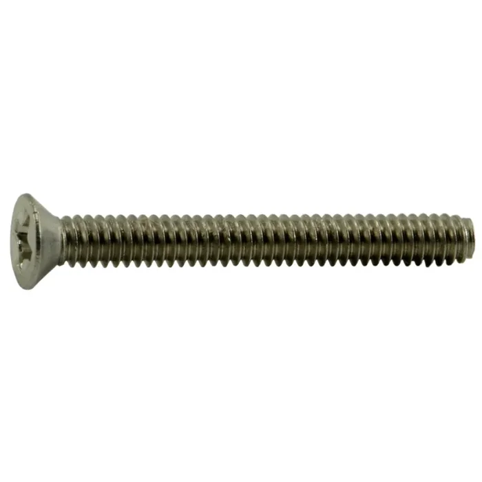 2-56 x 3/4″ 18-8 Stainless Steel Coarse Thread Phillips Flat Head Machine Screws
