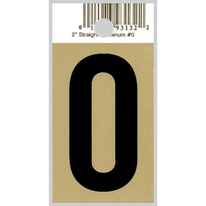 2″ – “0” Straight Black & Gold Numbers