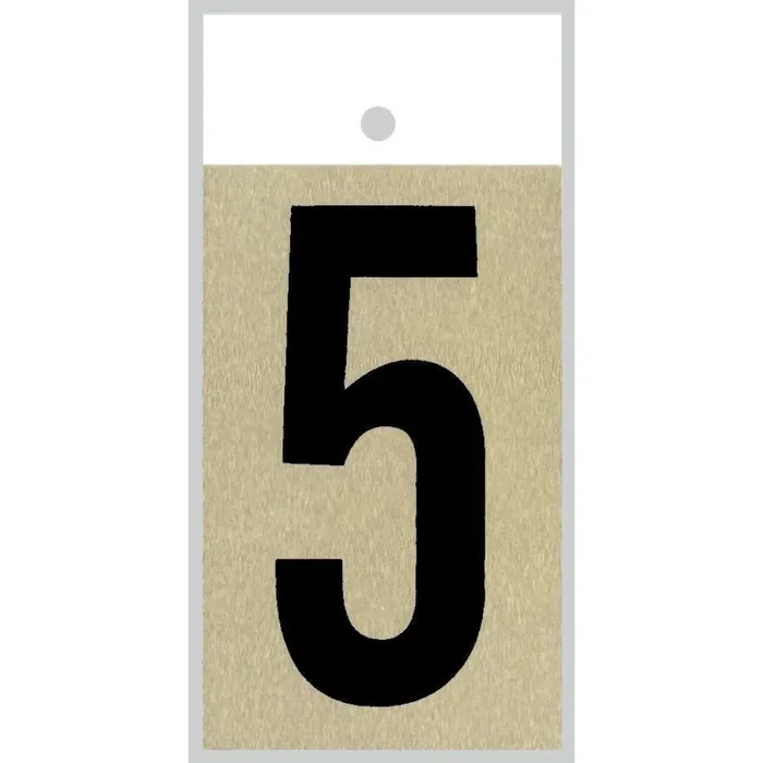 2″ – “5” Straight Black & Gold Numbers
