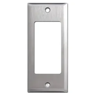 2″ Narrow GFI Decora Rocker Wall Plate – Satin Stainless Steel