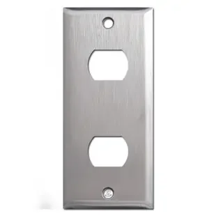 2″ Narrow Two Despard Switch Wall Plates – 302 Stainless Steel