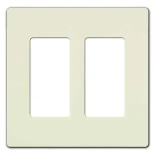 2 Decor Rocker GFCI Screwless Plate Lutron – Biscuit Satin Plastic