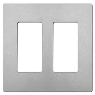 2 Decora Rocker Screwless Plate Lutron – Mist Gray Satin Plastic